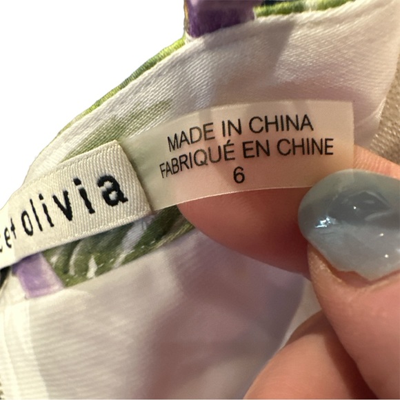 NWT - Alice +Olivia Floral Palm Mini Dress - size 6 - Picture 7 of 8